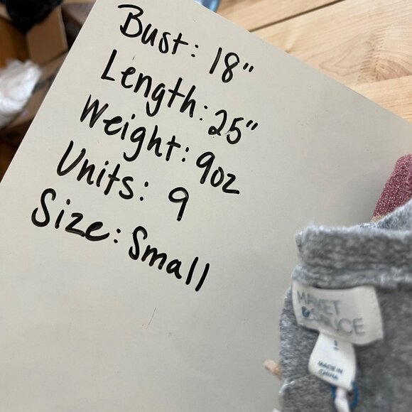 Market & Spruce Colorblock Open Cardigan Sweater Gray Pink Beige Size Small NWT - Picture 9 of 9